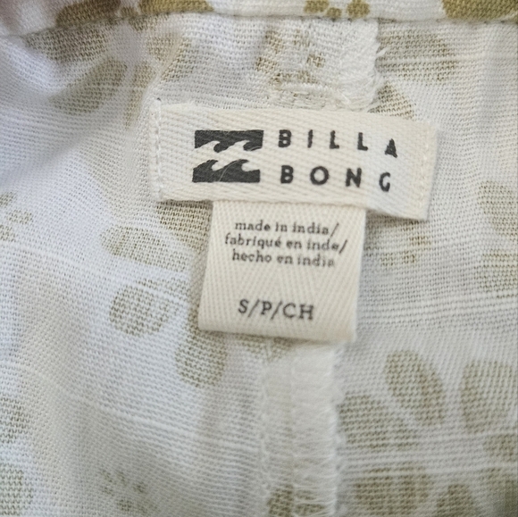 BILLABONG By The Bay Cropped Pants In Floral White/green. Size S NWT - Picture 7 of 16
